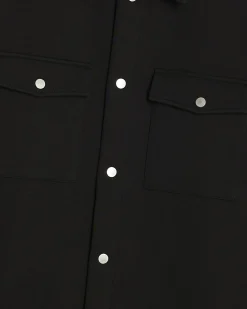 Black Slim Fit Premium Collared Overshirt