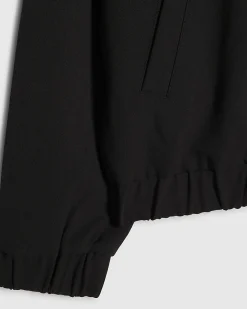 Black Slim Fit Stretch Bomber Jacket