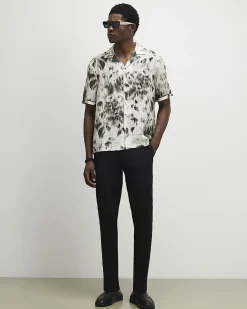 Black Slim Fit Stretch Chino Trousers