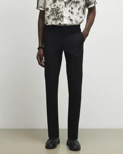 Black Slim Fit Stretch Chino Trousers