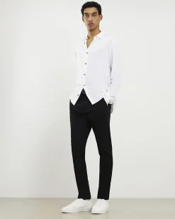Black Slim Fit Stretch Chino Trousers