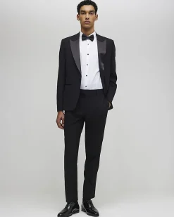 Black Slim Fit Tailored Suit Trousers