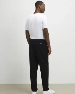 Black Slim Fit Textured Trousers