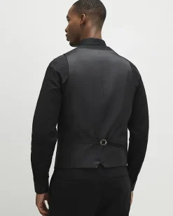 Black Slim Fit Waistcoat