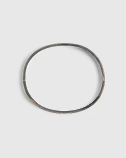 Black Steel Bangle Bracelet