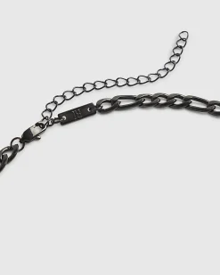 Black Steel Chain Necklace