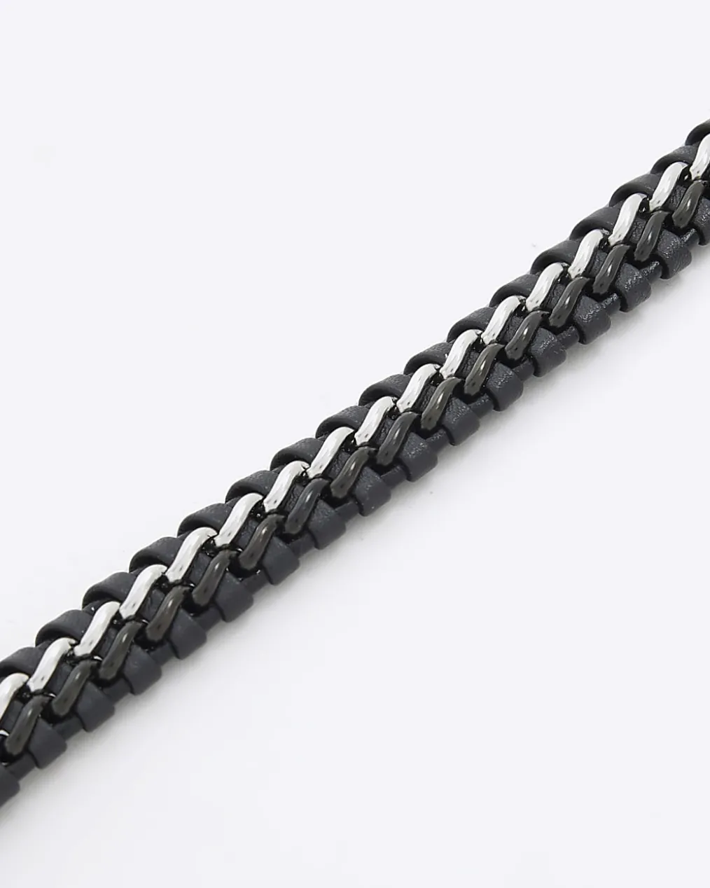 Black Steel Fabric Bracelet