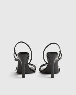 Black Strappy Heeled Sandals