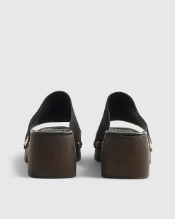 Black Suede Clogs