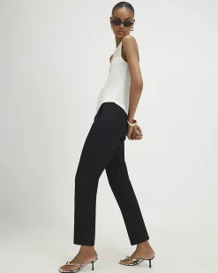 Black Tailored Cigarette Trousers