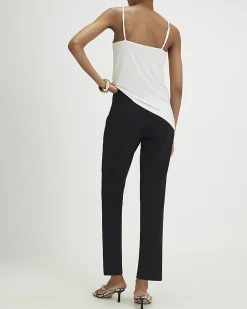 Black Tailored Cigarette Trousers