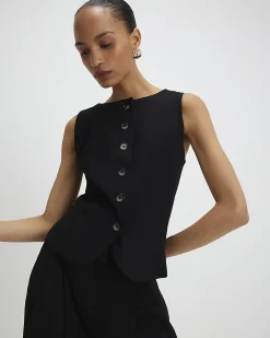 Black Tailored Waistcoat
