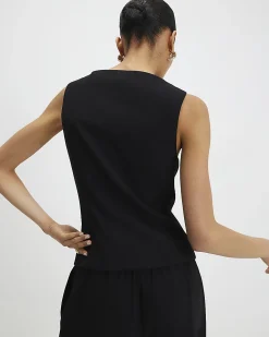 Black Tailored Waistcoat