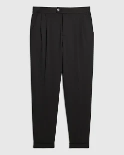 Black Tapered Fit Trousers