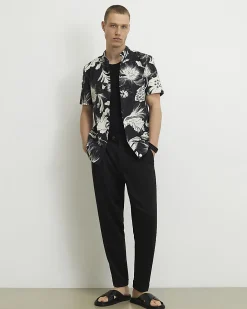 Black Tapered Fit Trousers