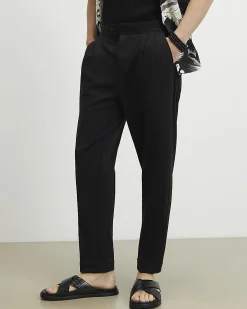 Black Tapered Fit Trousers