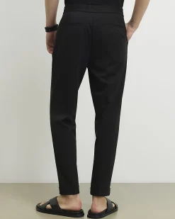 Black Tapered Fit Trousers
