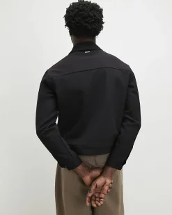 Black Textured Western Jacket