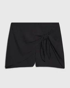 Black Tie Front Skort