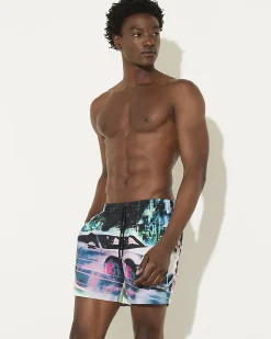 Black Tokyo Nights Swim Shorts