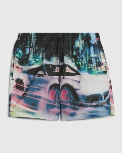 Black Tokyo Nights Swim Shorts