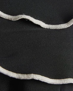 Black Triangle Mono Ruffle Bikini Top
