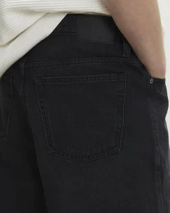 Black Washed Denim Jorts