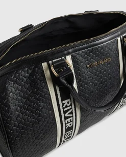 Black Webbing Front Monogram Barrell Bag