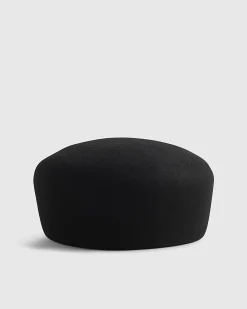 Black Wool Pill Box Hat