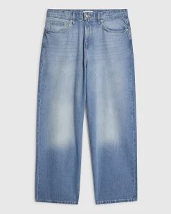Blue Baggy Fit Washed Jeans