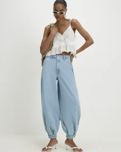Blue Balloon Leg Jeans