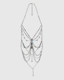 Blue Beaded Body Chain