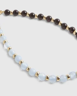Blue Beaded Charm Phone Chain