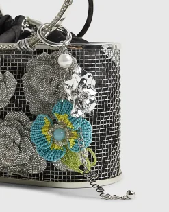 Blue Beaded Flower Charm