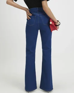 Blue Chain Charm Bootcut Jeans