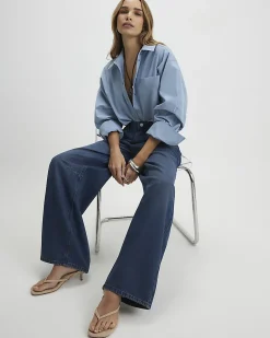 Blue Classic Barrel Jeans