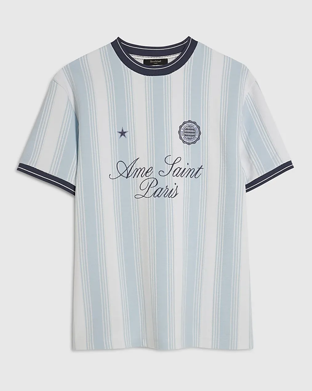 Blue Cotton Blend Ame Saint Paris T-Shirt