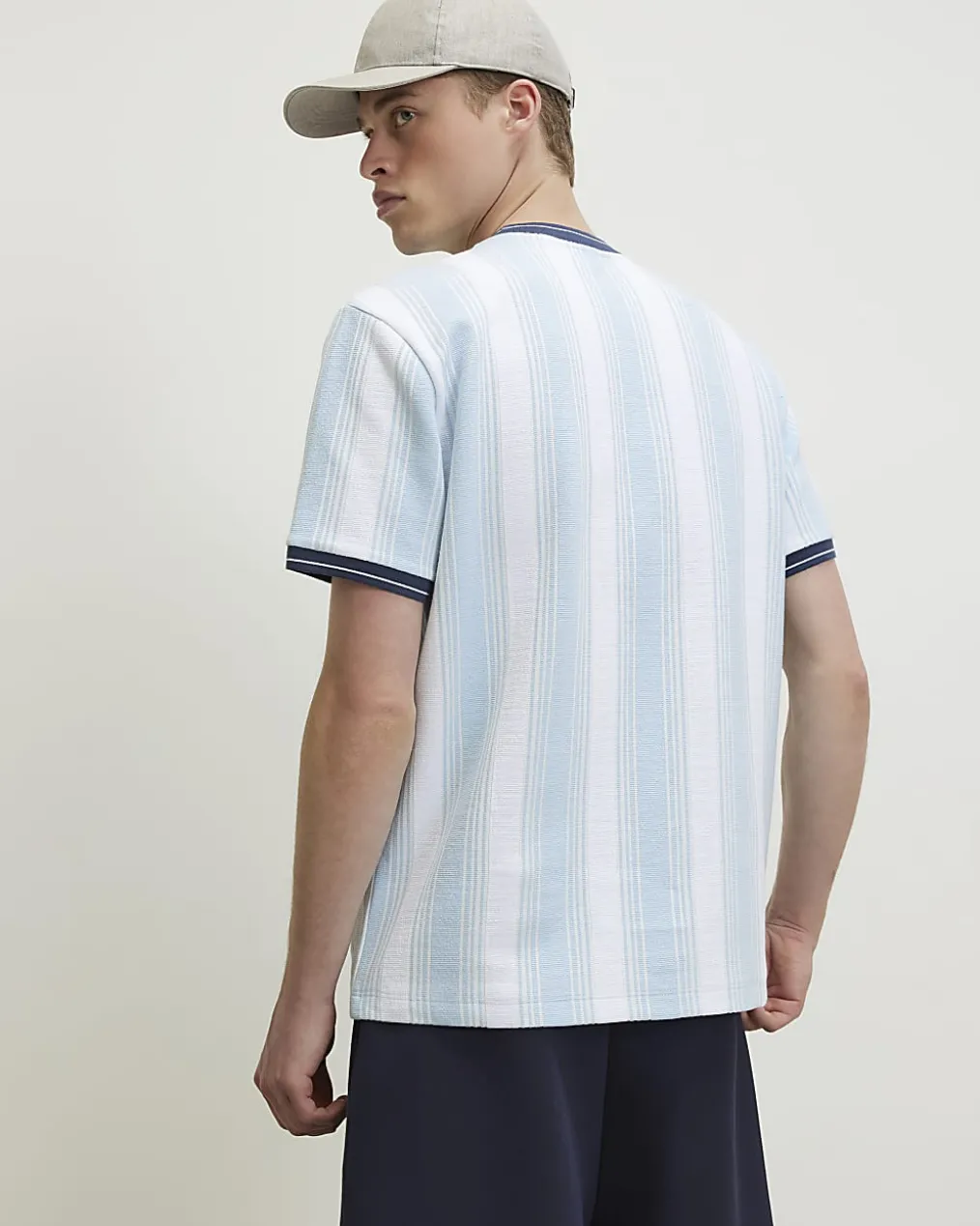 Blue Cotton Blend Ame Saint Paris T-Shirt
