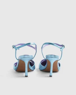 Blue Cut Out Detail Court Heels