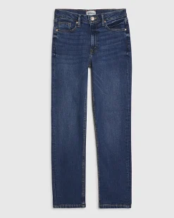 Blue Dark Classic High Waisted Slim Fit Jeans