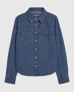 Blue Denim Collared Shirt