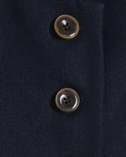 Blue Denim Sculpted Waistcoat
