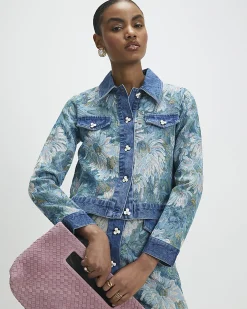 Blue Denim Trophy Tapestry Jacket