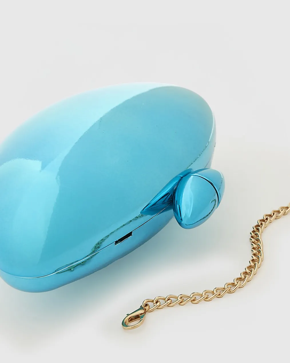 Blue Hard Shell Clutch Bag