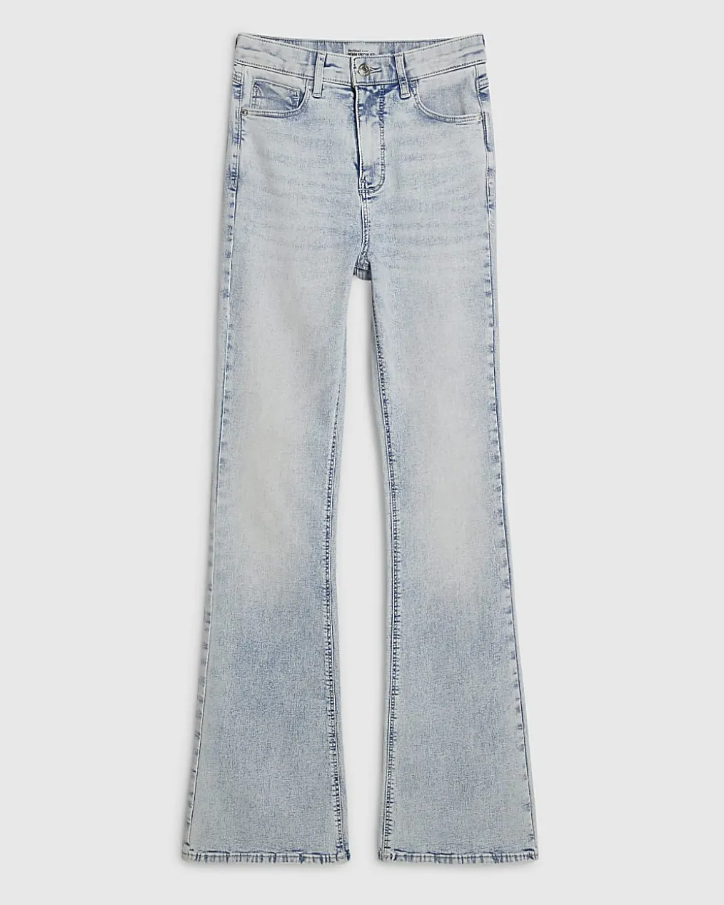 Blue High Waisted Sculpt Flared Jeans