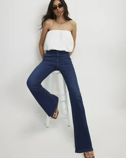 Blue High Waisted Sculpt Flare Jeans
