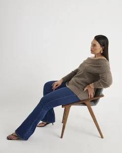 Blue High Waisted Sculpt Flare Jeans