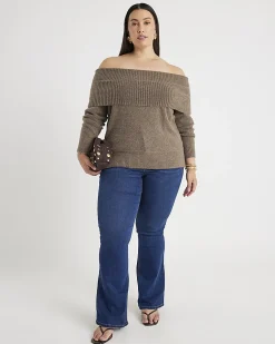 Blue High Waisted Sculpt Flare Jeans