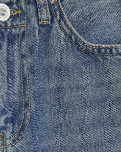 Blue High Waisted Wide Leg Jeans