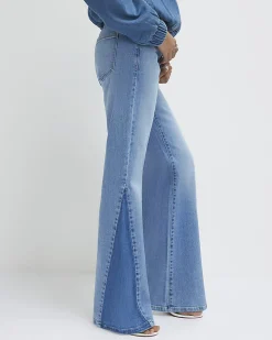 Blue Insert Bootcut Jeans
